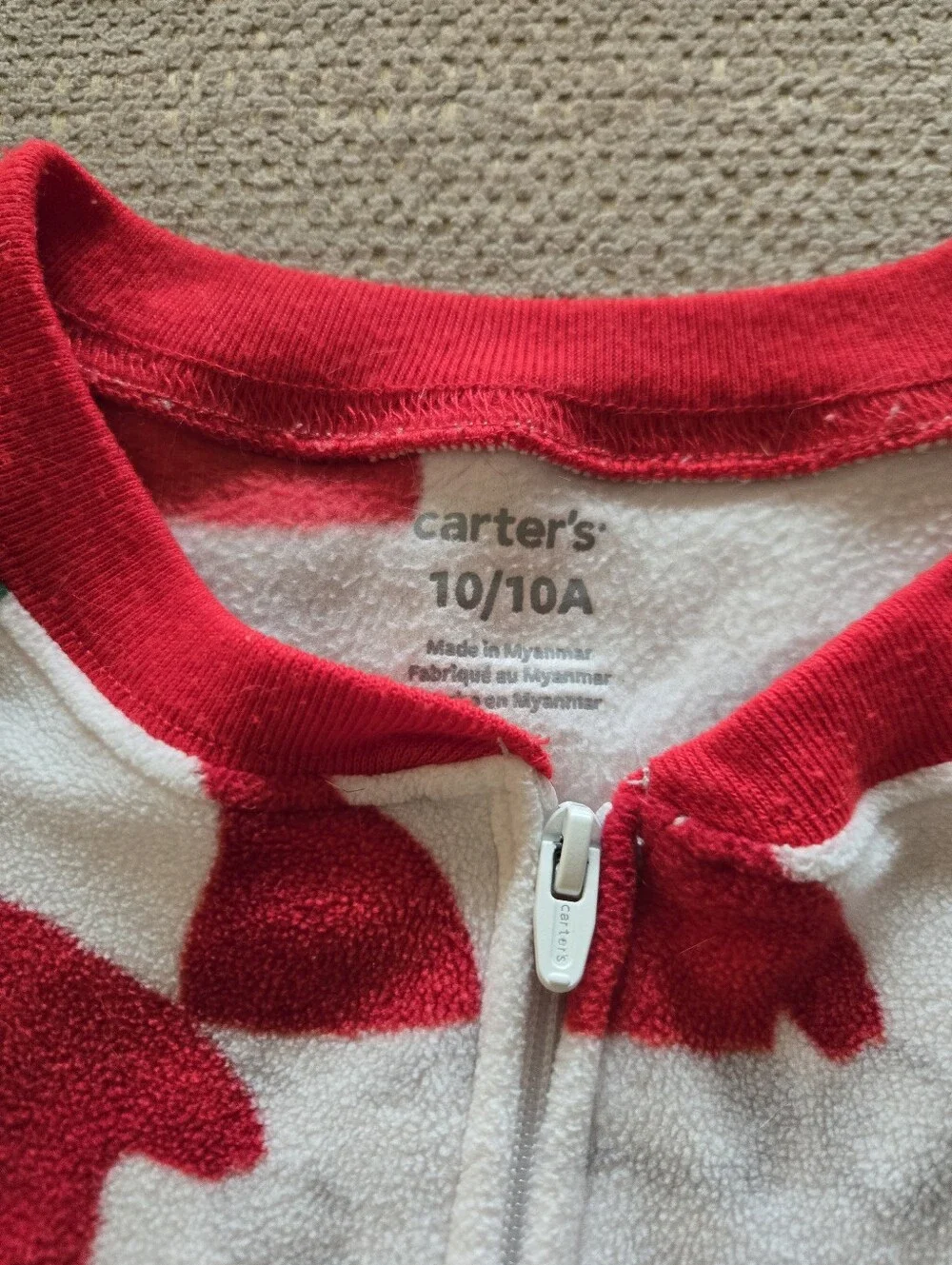 Carters Footed Christmas Pajamas sz 10